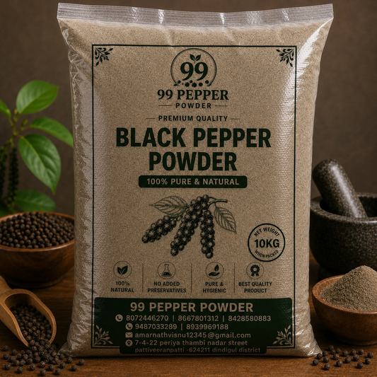 Black Pepper Powder 10kg - Branded Packaging