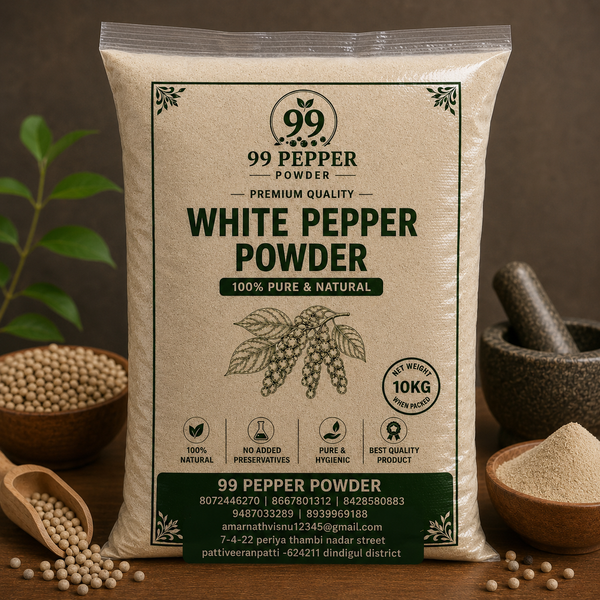 White Pepper Powder 10kg - Branded Packaging